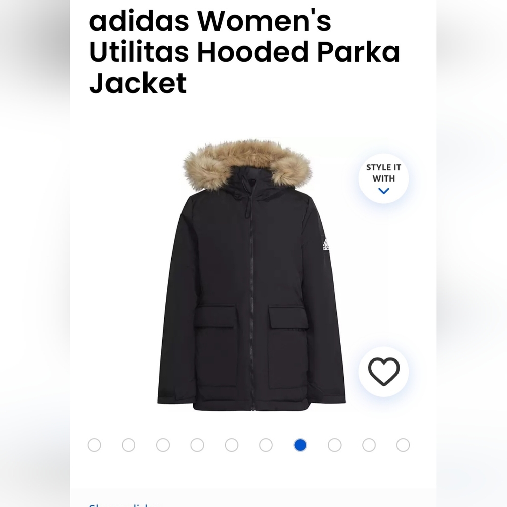 Adidas winter coat size lrg